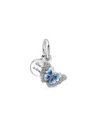 Pandora Butterfly Sterling Silver Dangle With Clear Cubic Zirconia, Sh...
