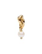Pandora 14K Gold-Plated Dangle With Treated White Freshwater Cultured ...