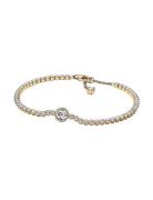 Pandora 14K Gold-Plated Bracelet With Clear Cubic Zirconia Guld