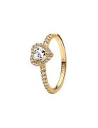 Pandora Heart 14K Gold-Plated Ring With Clear Cubic Zirconia Guld