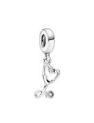 Pandora Stethoscope Sterling Silver Dangle With Clear Cubic Zirconia S...