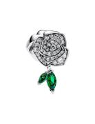 Pandora Rose Sterling Silver Charm With Clear Cubic Zirconia And Royal...