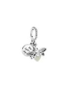 Pandora Firefly Sterling Silver Dangle With Milky Green Photoluminesce...