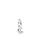 Pandora Moon Sterling Silver Mini Dangle With Clear Cubic Zirconia Sil...