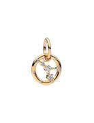 Pandora Cancer Zodiac 14K Gold-Plated Dangle With Clear Cubic Zirconia...