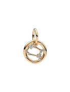 Pandora Gemini Zodiac 14K Gold-Plated Dangle With Clear Cubic Zirconia...