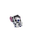 Pandora Disney Stitch Graduation 2025 Sterling Silver Charm With Black...