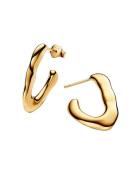 Pandora 14K Gold-Plated Hoop Earrings Guld