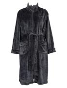 Missya Fine Fleece Robe W Zipper Grå
