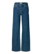 Selected Slfwide Bea-Kori Hw Jeans Noos Blå