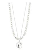 Pilgrim Sparkle Necklace 2-In-1 Set, Silver-Plated Silver