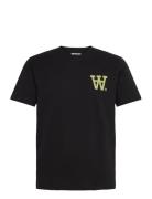 WOOD WOOD Wwace Aa Chest Print Tshirt Svart