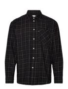 WOOD WOOD Wwday Check Light Flannel Shirt Got Marinblå