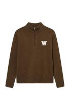 WOOD WOOD Wwtay Half Zipper 25081 Brun