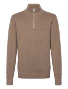 Jack & J S Jprblamilano Stitch Knit Half Zip Jnr Beige