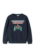 Name It Nkmvismas Ls Nreg Sweat Bru Marinblå