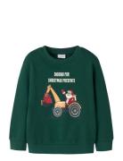 Name It Nmmvismas Ls Nreg Sweat Bru Grön
