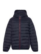 Jack & J S Jjebradley Light Puffer Hood Jnr Marinblå