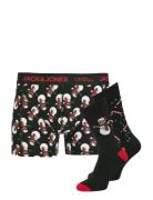Jack & J S Jacsnow Skulls Giftbox Jnr Svart