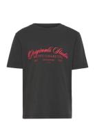 Jack & J S Jorinwood Wash Tee Ss Crew Neck Jnr Svart