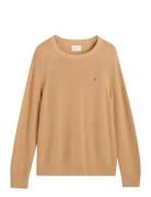 GANT Cotton Wool Rib C-Neck Khaki Green