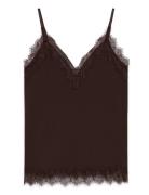 Rosemunde Rwbillie Sl Lace Strap Top Brun