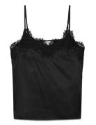 Rosemunde Silk Strap Top Svart