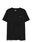 Tommy Jeans Tjm Slim Linear Chest Tee Ext Svart