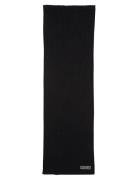 Calvin Klein Patch Chunky Rib Cotton Scarf Svart
