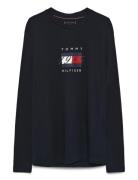 Tommy Hilfiger Linear Flag Graphic Ls Tee Marinblå