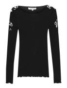 Rosemunde Rwbaybay Ls Lace T-Shirt Svart