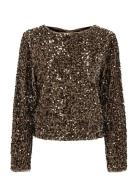 ONLY Onlconfidence L/S Sequin Bow Top Jrs Brun