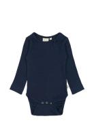 Petit Piao Body L/S Modal Marinblå