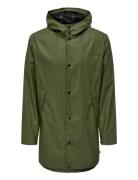 ONLY & SONS Onsluca Rain Coat Otw Noos Grön