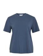 Vila Vinora S/S T-Shirt - Noos Blå