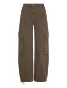Weekday Cargo Trousers Khaki Green