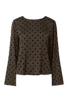 Pieces Pcjytta Ls Satin Top Wvn D2D Brun