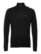 Polo Ralph Lauren Cable-Knit Cotton Quarter-Zip Sweater Svart