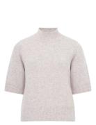 French Connection Kezia S/S Mock Nk Top Beige