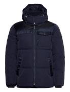 Scotch & Soda Hooded Puffer Jacket Marinblå
