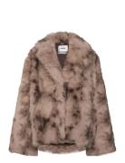 Monki Fux Fur Jacket Brun