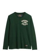 Superdry Vintage Athletic Chest Ls Tee Grön