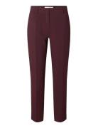 Selected Slfrita-Ria Mw Cropped Pant Mel Noos Burgundy