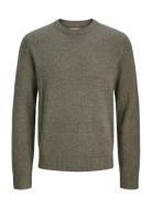 Jack & J S Jprcclambswool Knit Crew Neck Ln Grå