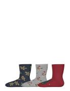 Name It Nknrichristmas 3P Sock Multi/patterned