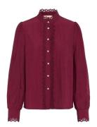 Cream Crpia Shirt Burgundy
