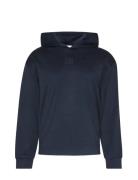 Calvin Klein Ls Stretch Wool Blend Po Hoodie Marinblå
