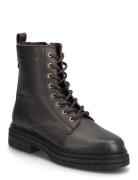 Tommy Hilfiger Th Plaque Pebble Lace Boot Warm Svart