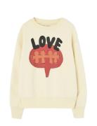THE ANIMALS OBSERVATORY Love Flan Yellow Bear Sweatshirt Kräm