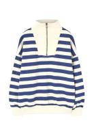 THE ANIMALS OBSERVATORY Stripes Navy Blowfly Sweatshirt Marinblå